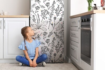 Decoration refrigerator cover Flowers and dots