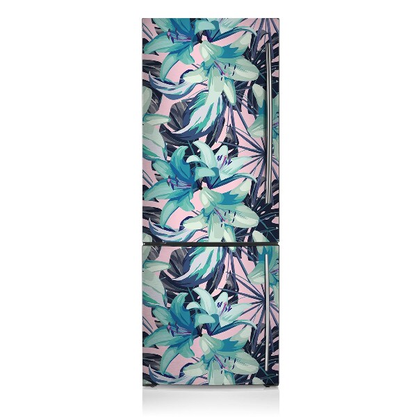 Magnetic refrigerator cover Lily painted