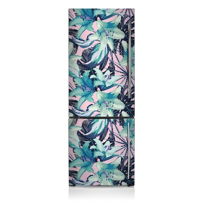 Magnetic refrigerator cover Lily painted