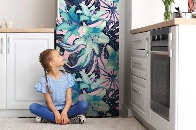 Magnetic refrigerator cover Lily painted