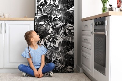 Magnetic refrigerator cover Dark leaves