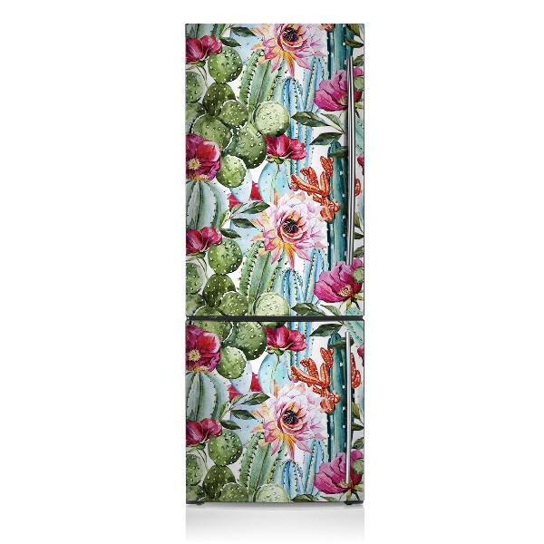 Magnetic refrigerator cover Cactus flowers