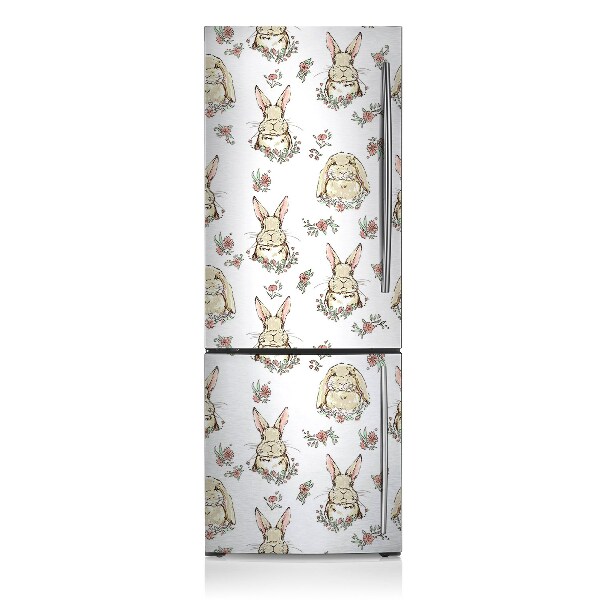 Decoration refrigerator cover Light brown rabbits