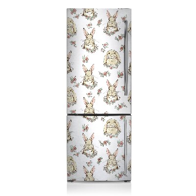 Decoration refrigerator cover Light brown rabbits