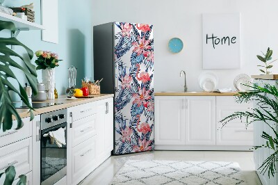 Magnetic refrigerator cover Painted flamingo