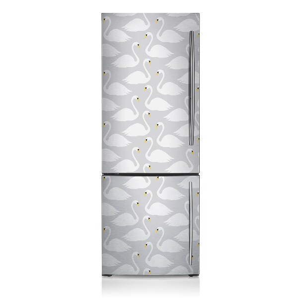 Decoration refrigerator cover White swans