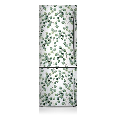 Magnetic refrigerator cover Branches with leaves