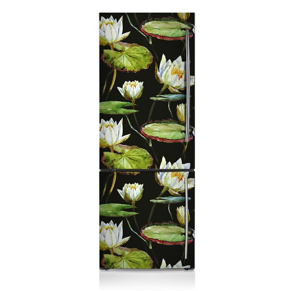 Magnetic refrigerator cover Lotos flowers