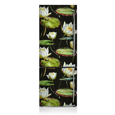 Magnetic refrigerator cover Lotos flowers