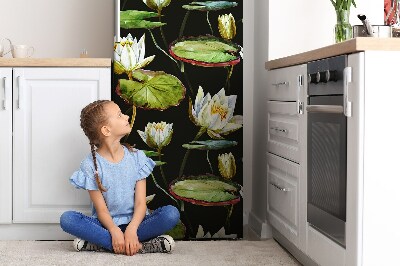 Magnetic refrigerator cover Lotos flowers