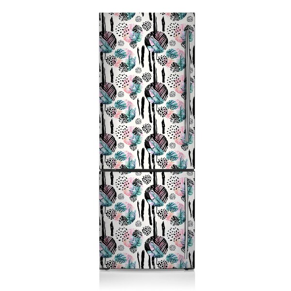 Magnetic refrigerator cover Jungle abstraction