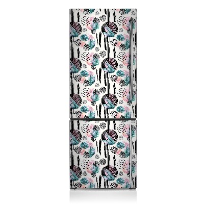 Magnetic refrigerator cover Jungle abstraction