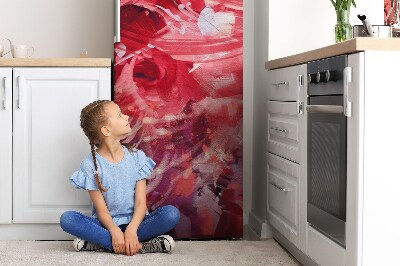 Decoration refrigerator cover Red flower