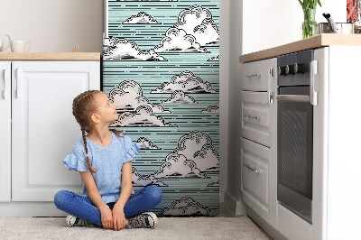 Magnetic refrigerator cover Drawing in the cloud