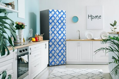 Magnetic refrigerator cover Blue wheels