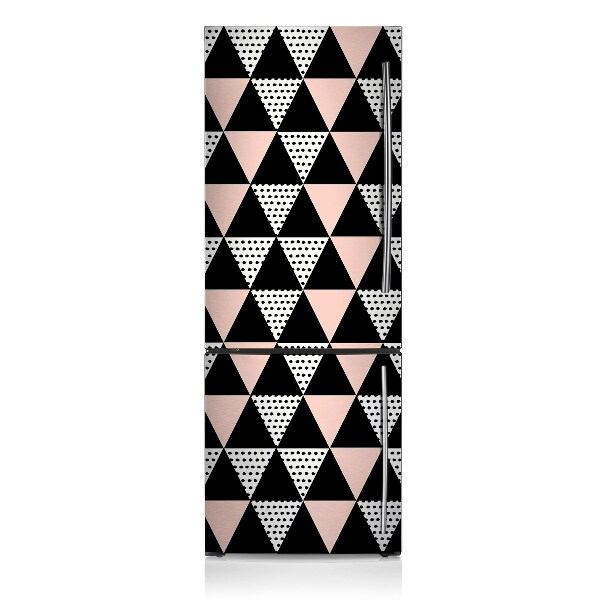 Magnetic refrigerator cover Geometric triangles