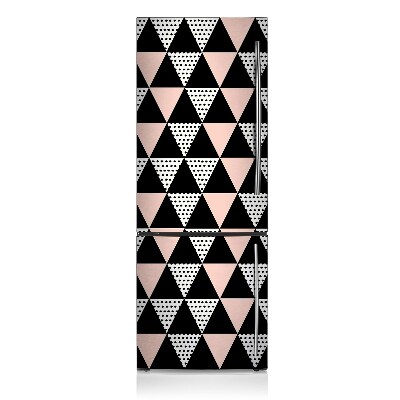 Magnetic refrigerator cover Geometric triangles