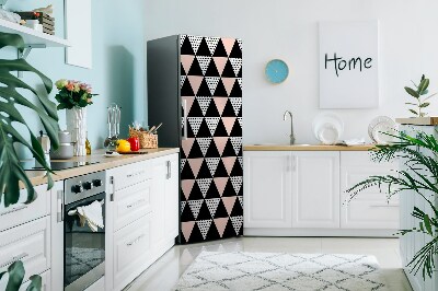 Magnetic refrigerator cover Geometric triangles