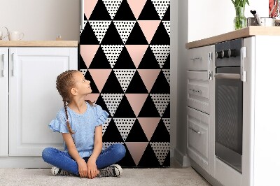 Magnetic refrigerator cover Geometric triangles