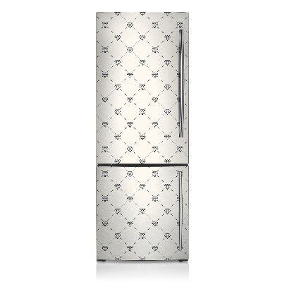 Magnetic refrigerator cover Pattern in diamonds