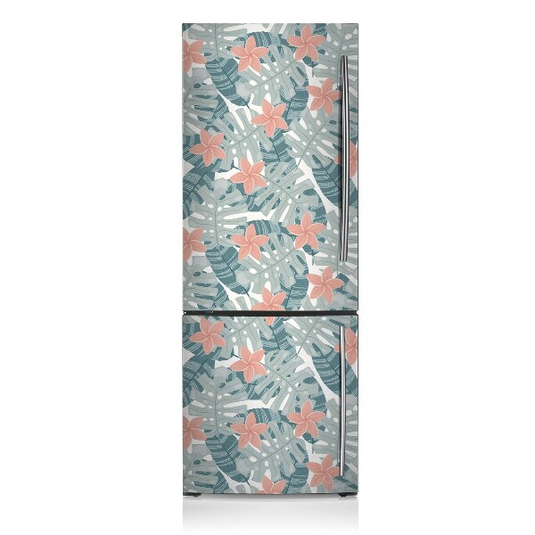 Magnetic refrigerator cover Tropical mural