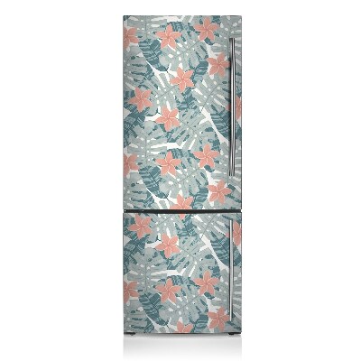 Magnetic refrigerator cover Tropical mural