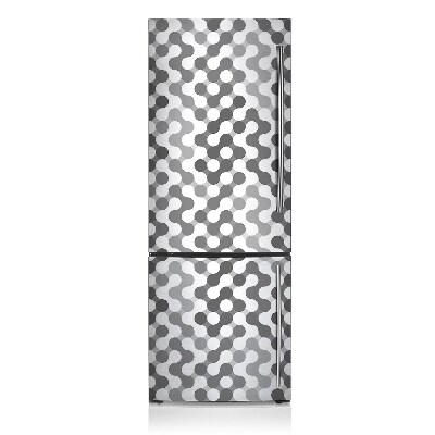 Magnetic refrigerator cover Gray and white wheels