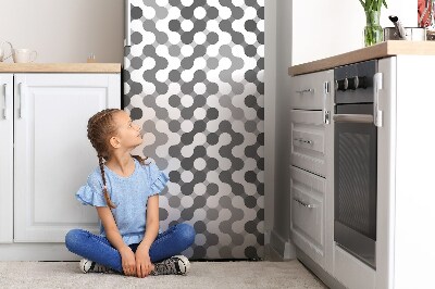 Magnetic refrigerator cover Gray and white wheels