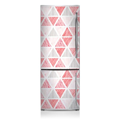 Magnetic refrigerator cover Pink triangles