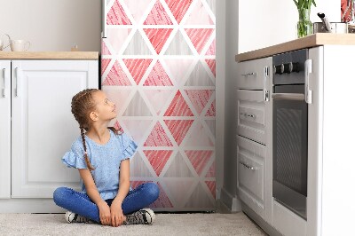 Magnetic refrigerator cover Pink triangles