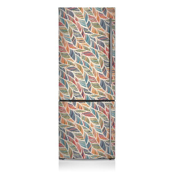 Magnetic refrigerator cover Colorful waves