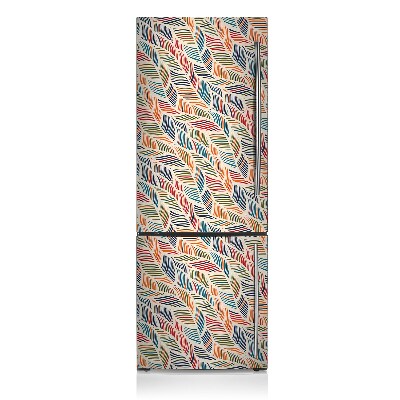 Magnetic refrigerator cover Colorful waves