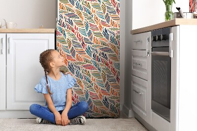 Magnetic refrigerator cover Colorful waves