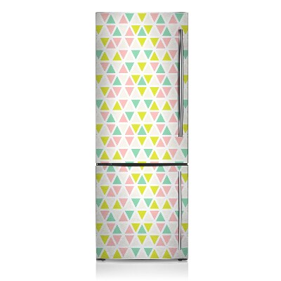 Decoration refrigerator cover Colorful triangles