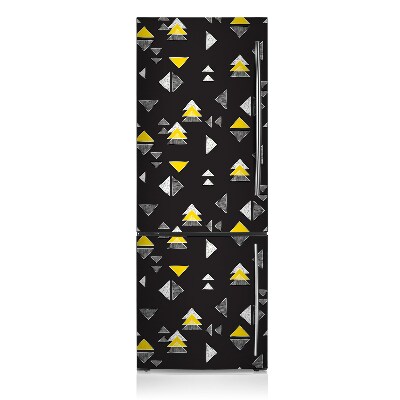 Magnetic refrigerator cover Drawn triangles