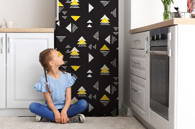 Magnetic refrigerator cover Drawn triangles