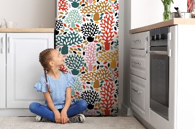 Magnetic refrigerator cover Tree doodle