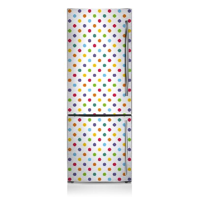 Magnetic refrigerator cover Colorful dots