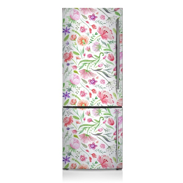 Magnetic refrigerator cover Painted flowers