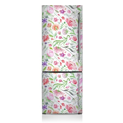 Magnetic refrigerator cover Painted flowers