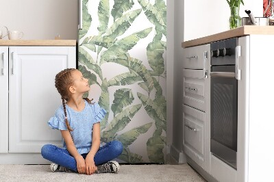 Magnetic refrigerator cover Banana leaves