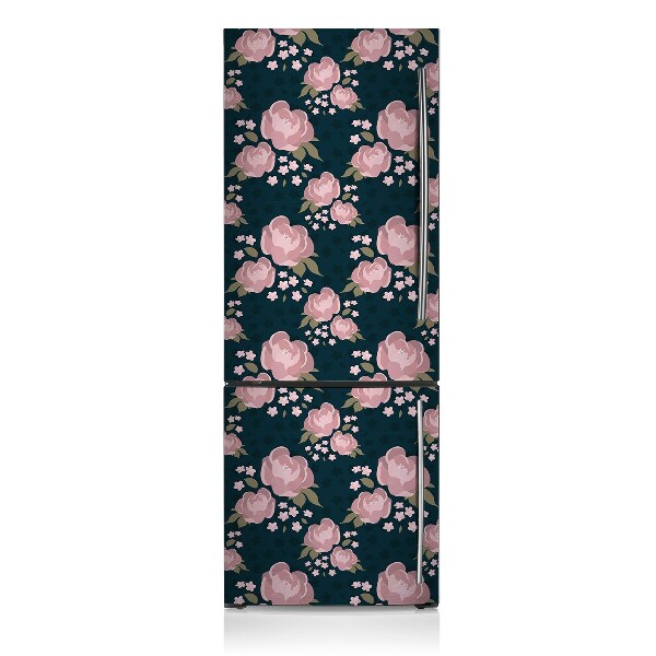 Decoration refrigerator cover Pink flowers