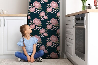 Decoration refrigerator cover Pink flowers