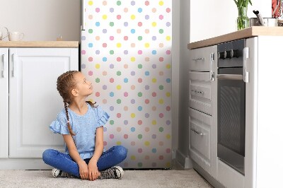 Magnetic refrigerator cover Colorful dots