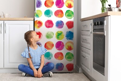 Magnetic refrigerator cover Painted dots