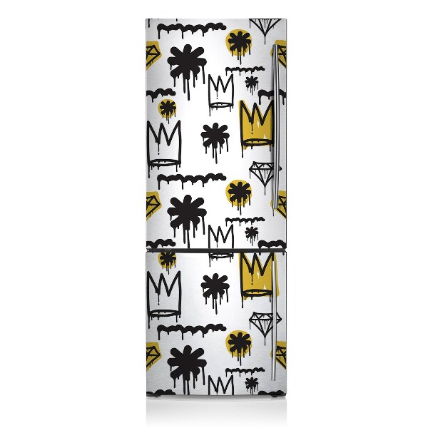 Magnetic refrigerator cover Crown of graffiti