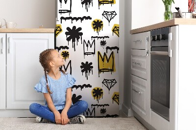 Magnetic refrigerator cover Crown of graffiti