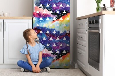 Magnetic refrigerator cover Space triangles