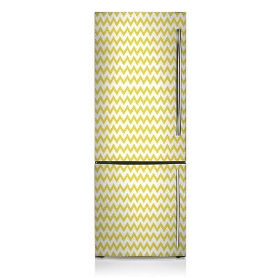 Decoration refrigerator cover Yellow zigzags