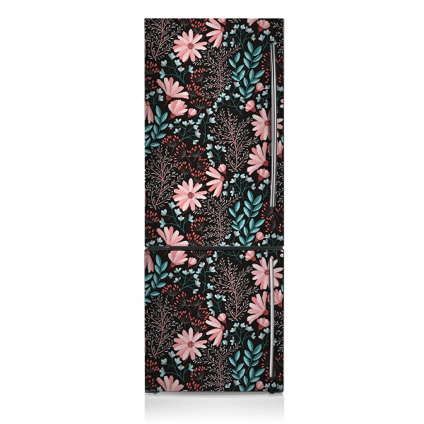 Magnetic refrigerator cover Vintage flowers